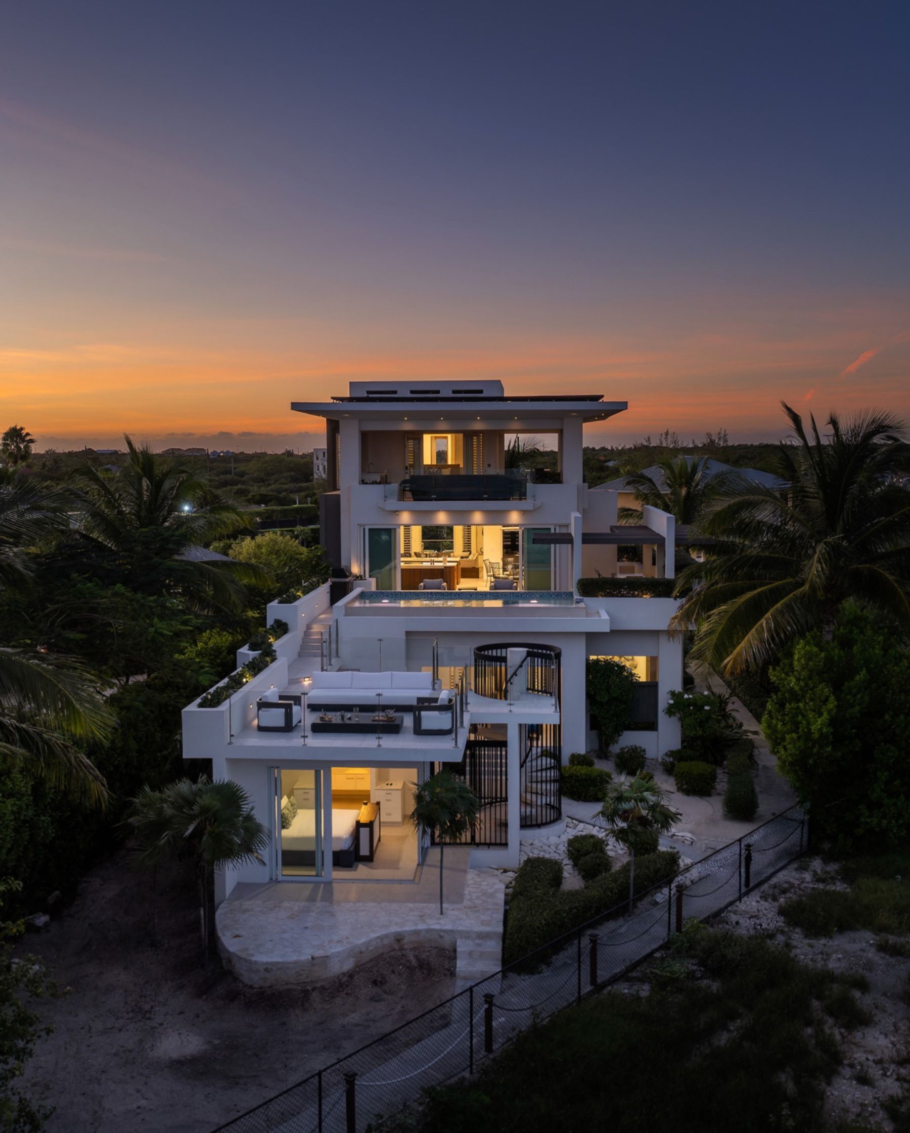 Night views of villa